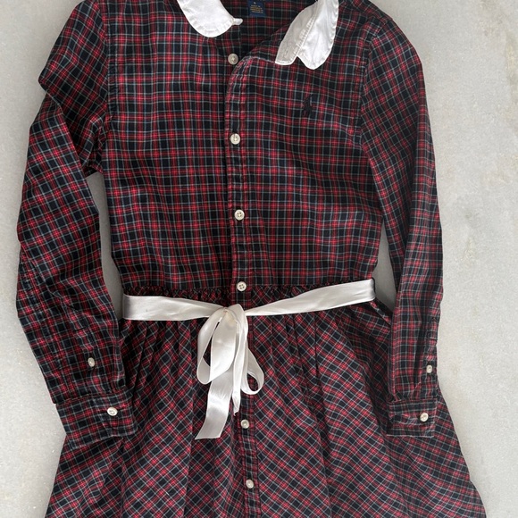 Ralph Lauren Other - Ralph Lauren Red and Black Plaid Dress with White Accents Sz 6